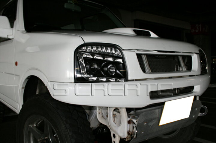 楽天市場】ジムニー(JB23) LED プロジェクターヘッドライト(ブラック  