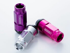 M12x1.5 6穴 24本 2PCシェルナット ミドル ローレット/グレー(GL) ポーチ付 / CRS