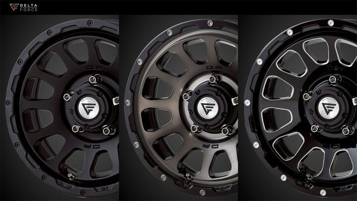 楽天市場】デルタフォース オーバル ホイール1本 17x7.0J 5H 114.3 +32 