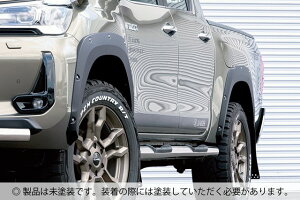 JAOS フェンダーガーニッシュ type-X 未塗装品 ハイラックス 125系 【B135098NP】/ FENDER GARNISH TYPE-X 9MM HILUX 20+ UNPAINTED