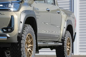 JAOS オーバーフェンダー type-X 塗装品 マットブラック ハイラックス 125系 【B137098MB】/ OVER FENDER TYPE-X 25MM HILUX 20+ MATTE BLACK