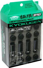 KYO-EI 極限ヘプタゴンナット M12xP1.25 ブラック 60°テーパー 42mm HPF3B4/協永 キョーエイ KYOEI