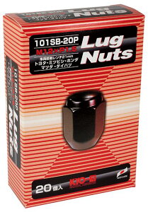 ���i�Y�� ���O�i�b�g 60°�e�[�p�[�� �܃^�C�v 21HEX M12×P1.5 20pcs �u���b�N / Lug Nut (101SB-20P) KYO-EI