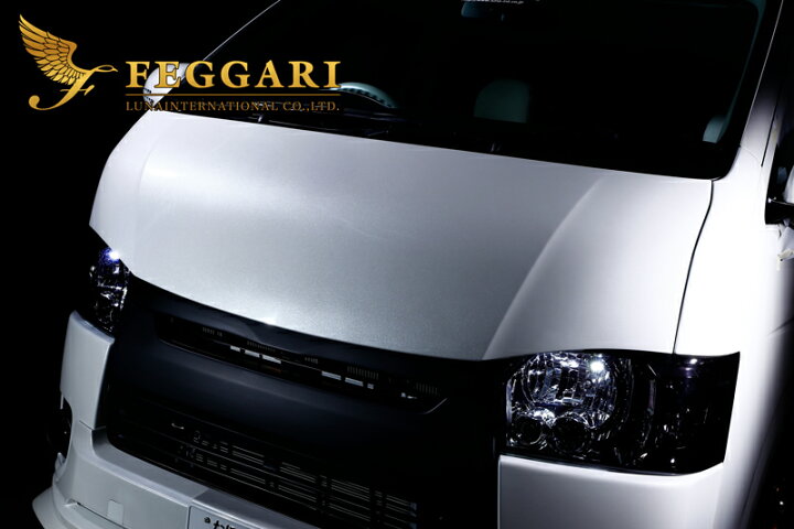 楽天市場】FEGGARI ハイエース 200系 ワイド デビル ボンネット パネル 