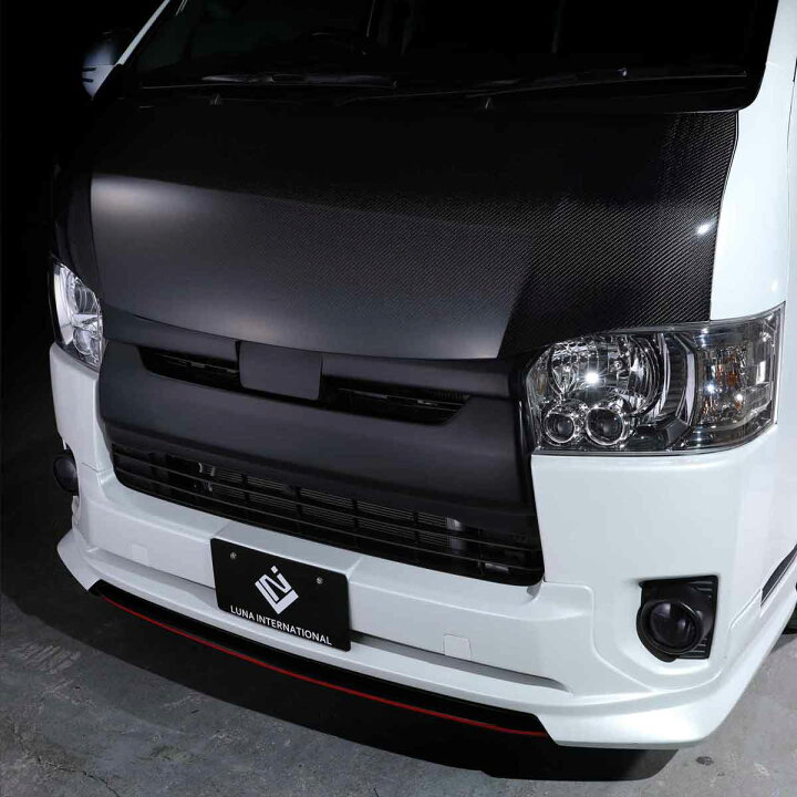 楽天市場】フェガーリ ハイエース フロントグリル カバー 200系 4.5型 