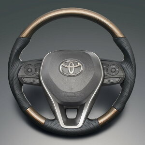 FEGGARI カムリ 70系(AXVH70) ウッド&レザーステアリング(純正交換) ウォールナット x PVCレザー(ダークグレー) x シルバー ユーロステッチ / LS205 フェガーリ