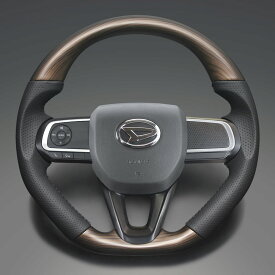 FEGGARI アトレー S700V/S710V ウッド＆レザー Dステアリング(純正交換) ダークウッド x PVC(ダークグレー) / LSHJ2 フェガーリ