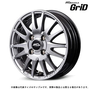 MID WHEELS GriD 14x4.5J +45 4H100 ���^���b�N�O���[(MGR) / 14�C���` �z�C�[��1�{ MID�z�C�[���Y �O���b�h Y27344543345MGRN