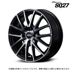 MID WHEELS SQ27 BP 15x5.5J +43 4H100 �u���b�N�|���b�V��(BKP) / 15�C���` �z�C�[��1�{ MID�z�C�[���Y M82A55543343BKP0