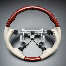 エスティマ ACR5#W/GSR5#W [2006/1～] スポーツタイプ ウッドコンビステアリング (茶木目/グレージュ) / steering ハンドル ホイール