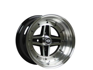 �N���X�t�B�[�o�[ �z�C�[�� 1�{ 14x8.0J 114.3 4H -12 (�u���b�N�|���b�V��) / 14�C���` MBRO �G���u�� CROSS FEVER