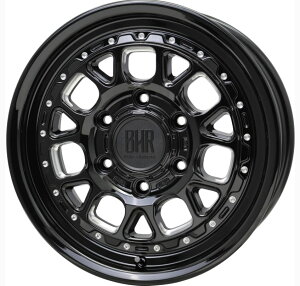 バークレイハードロック ヒューロン アルミホイール 1本 16x6.5 +38 139.7 6H (グロスブラック・マシニング) / 16インチ BARKLEY HARDROCK HURON