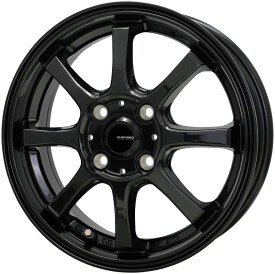 Gスピード G-08 アルミホイール 1本 15x4.5 +45 100 4H (メタリックブラック) / 15インチ G SPEED ジーゼロエイト