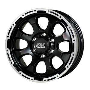 マッドクロス グレイス アルミホイール(1本) 17x8.0 +20 139.7 6H(セミグロスブラック&リムポリッシュ) / 17インチ MAD CROSS GRACE