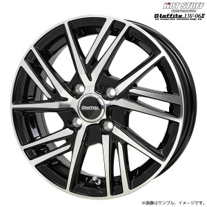 ���t�B�b�g LW06II �z�C�[��1�{ 14x4.5J 4H 100 +45 �u���b�N�|���b�V��(BK/P) / 14�C���` �z�b�g�X�^�b�t HOT STUFF Laffite LW06II