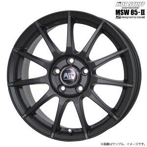 MSW 85-II �z�C�[��1�{ 18x8.0J 5H 108 +45 �}�b�g�u���b�N(MBK) / 18�C���` �z�b�g�X�^�b�t HOT STUFF �A���ԗp Citroen/Peugeot (�V�g���G��/�v�W���[) 60°�e�[�p�[