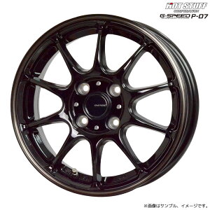 �W�[�E�X�s�[�h P-07 �z�C�[��1�{ 16x5.5J 4H 100 +50 �u���b�N���u�����Y�N���A(BK/BR) / 16�C���` �z�b�g�X�^�b�t HOT STUFF G-SPEED P07