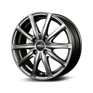 MID�z�C�[���Y V25 �z�C�[��1�{ 14x4.5J 4H 100 +50 ���^���b�N�O���C/14�C���` MID WHEELS V25