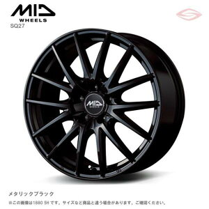 MID WHEELS SQ27 15x5.5J +43 4H100 ���^���b�N�u���b�N(MBK) / 15�C���` �z�C�[��1�{ MID�z�C�[���Y (M826555433430300)