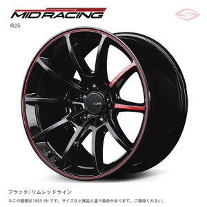 MID[VO R25 A~zC[1{ 16x6.0J 4H 100 {43 ubN/bhC/16C` MID RACING