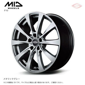 MID�z�C�[���Y F10 �z�C�[��1�{ 14x4.5J 4H 100 +45 ���^���b�N�O���[/14�C���` MID WHEELS F10