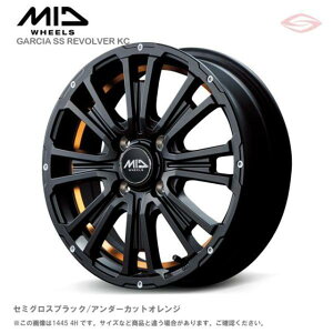 MID�z�C�[���Y �K���V�A �G�X�G�X ���{���o�[ KC �z�C�[��1�{ 14x4.5J 4H 100 +45 �Z�~�O���X�u���b�N�^�A���_�[�J�b�g�I�����W/14�C���` MID WHEELS GARCIA SS REVOLVER KC