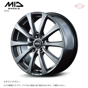 MID�z�C�[���Y G10 �z�C�[��1�{ 14x4.5J 4H 100 +45 ���^���b�N�O���[/14�C���` MID WHEELS G10