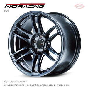 MID���[�V���O R26 �z�C�[��1�{ 16x6.0J 4H 100 +43 �f�B�[�v�`�^���V���o�[/16�C���` MID RACING R26