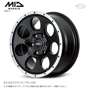 MID�z�C�[���Y WO7 �z�C�[��1�{ 14x4.5J 4H 100 +45 �Z�~�O���X�u���b�N�t�����WDC/14�C���` MID WHEELS WO-7