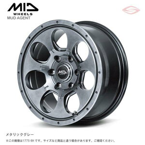 MID�z�C�[���Y �}�b�h�G�[�W�F���g �z�C�[��1�{ 14x4.5J 4H 100 +45 ���^���b�N�O���[/14�C���` MID WHEELS MUDAGENT