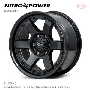 �i�C�g���p���[ M6 �J�[�r�� �z�C�[��1�{ 14x4.5J 4H 100 +45 GBK�@�K���u���b�N/14�C���` NITRO POWER M6 CARBINE