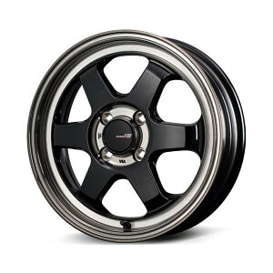 MID���[�V���O R06 �z�C�[��1�{ 15x5.0J 4H 100 +45 �u���b�N�N���A�|���b�V��/15�C���` MID RACING R06