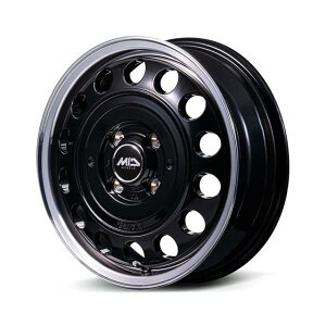 MID�z�C�[���Y �K���V�A �V�X�R �^�C�v2 �z�C�[��1�{ 14x4.5J 4H 100 45 Black�^Rim�@Polish/14�C���` MID WHEELS GARCIA CISCO Type 2