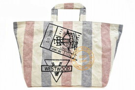 ヴィヴィアン ウエストウッド バッグ トートバッグ レディース ブランド Vivienne Westwood スタンプ シリーズ 白 ホワイト トリコロール L 女性 婦人 日本製 x1x 【あす楽】