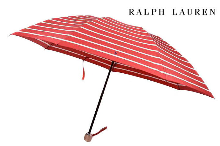 楽天市場】ポロ ラルフローレン 雨傘 折りたたみ 傘 レディース ブランド POLO Ralph Lauren 赤 白 ボーダー レッド × ホワイト  55cm 女性 婦人 【あす楽】 : Selectshop season