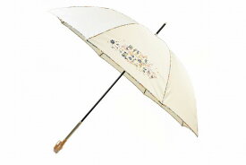 ジル スチュアート 雨傘 傘 レディース ブランド JILLSTUART リバティ社 フラワープリント ロゴ デザイン 長傘 クリーム 白 60cm 女性 婦人 【あす楽】