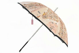 ケイト スペード ニューヨーク 傘 長傘 レディース ブランド kate spade new york 雨傘 ニューヨークマップ プリントデザイン ピンクベージュ 60cm 女性 婦人 【あす楽】