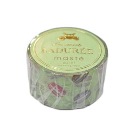 スクレ ラデュレ マスキングテープ レディース ブランド Les secrets Laduree マカロン モチーフ プリント グリーン 女性 婦人 文具 小物 文房具