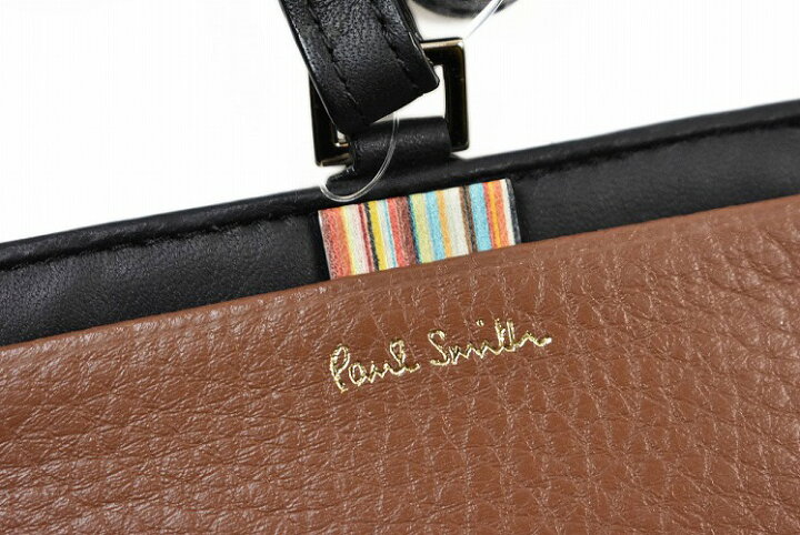 ポールスミス パスケース IDカードケース レディース ブランド Paul Smith ストライプタブ 専用箱付 ブラウン 女性 婦人 本革 PWD471【あす楽】 | Selectshop season