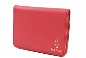 ポールスミス カードケース パスケース コインケース レディース ブランド Paul Smith バルーン バニー エンボス ファスナー 小銭入れ 専用箱付 レッド 赤 女性 婦人 本革 BPW074【あす楽】