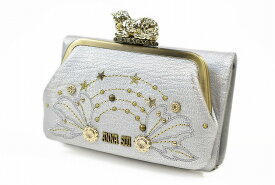 アナスイ 二つ折り財布 財布 レディース ブランド ANNA SUI ファンタジア がま口 フラップ 専用箱付 オーロラ シルバー 訳あり 女性 婦人 母の日 【あす楽】