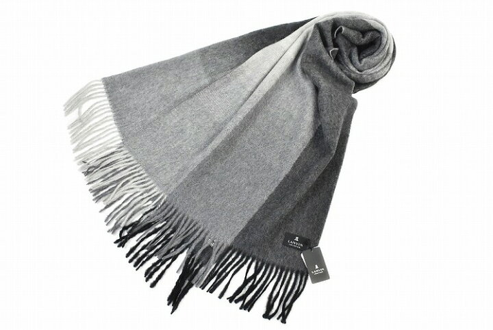 楽天市場 ランバン コレクション 大判 マフラー ストール レディース ブランド Lanvin Collection カシミヤ 100 グラデーション デザイン 黒 ブラック グレー 女性 婦人 カシミア あす楽 Selectshop Season