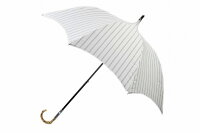 ジルスチュアート 日傘 長傘 レディース ブランド JILLSTUART ストライプ 白 ホワイト × グレー 50cm 女性 婦人 UV 晴雨兼用 遮光 遮熱 