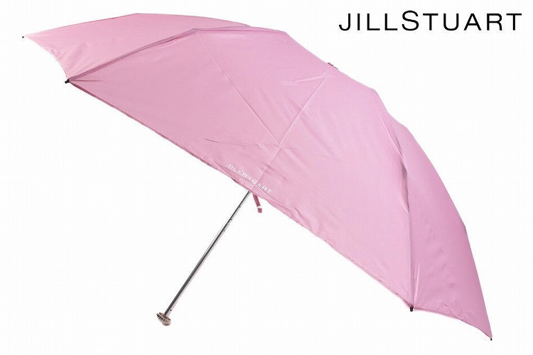 ジル スチュアート 折りたたみ 傘 雨傘 軽量 レディース ブランド JILLSTUART 無地 ロゴ ピンク 55cm | 女性 婦人 【あす楽】  | Selectshop season