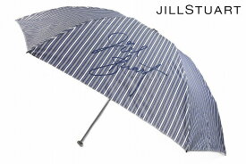 ジルスチュアート 折りたたみ 傘 雨傘 折りたたみ傘 レディース 軽量 ブランド JILLSTUART ストライプ ロゴ ネイビー 55cm 女性 婦人 x1x 【あす楽】