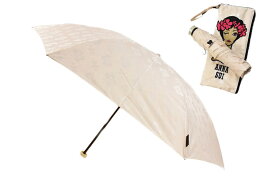 アナスイ 折りたたみ 傘 雨傘 レディース ブランド ANNA SUI シャドー バタフライ パウダー ベージュ 55cm 女性 婦人 x1x 【あす楽】