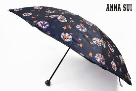 アナスイ 折りたたみ 傘 雨傘 レディース ブランド ANNA SUI ピコレース × バレリーナ デザイン 濃紺 ネイビー 55cm 女性 婦人 x1x 【あす楽】