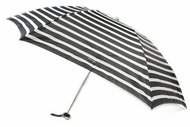 ケイト スペード ニューヨーク 雨傘 折りたたみ 傘 レディース ブランド KateSpade NEWYORK ダークグレー × 白 ボーダー 55cm 女性 婦人 【あす楽】