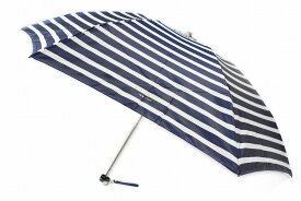 ケイト スペード ニューヨーク 雨傘 折りたたみ 傘 レディース ブランド KateSpade NEWYORK ネイビー 紺 × 白 ボーダー 55cm 女性 婦人 【あす楽】