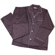 アクアスキュータム パジャマ メンズ 長袖 前開き 綿100 上下セット ナイトウェア ブランド Aquascutum …